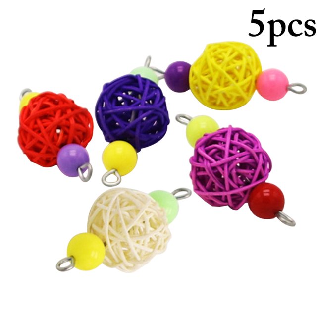Bird Chew Ball Bite-resistant Interactive Parrot Rattan Ball Bird Wicker Ball