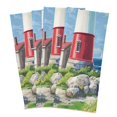 thumbnail image 2 of Wobogo Coastal Lighthouse Kitchen Towel 1 Piece Large Cotton Dishcloth Premium Absorbency Set with Hanging Loop, 2 of 7