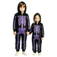 thumbnail image 2 of Family Halloween Pajamas Funny Skeleton Onesie Pajamas Zipper Hooded Jumpsuit Halloween Pjs Holiday Overall Sleepwear, 2 of 5