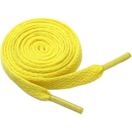 

15 Colors Oval 1 Pair Sneaker Laces Sneaker Shoe Laces String Solid Color (Color : Yellow Size : 80cm)