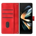thumbnail image 5 of Compatible with Samsung Galaxy Z Fold 6 Flip Phone Case,With Card Slots,PU Leather Flip Folio Fold Kickstand,Magnetic Closure,Anti-Scratch Shockproof Anti-fall Durable Wallet Phone Case,Red, 5 of 6
