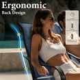 thumbnail image 6 of SUMMIT LIVING 5-Piece Outdoor Dining Set with High-Back Padded Swivel Chairs for 4 and Wood-Like Square Table for Patio, 6 of 13