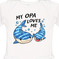 thumbnail image 4 of Inktastic My Opa Loves Me- whale shark Boys or Girls Long Sleeve Baby Bodysuit, 4 of 5