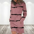 thumbnail image 2 of Kiplyki Women's Long Sleeve Fall Dress Print Round-Neck Ladies Holiday Outing Long Dress, 2 of 5