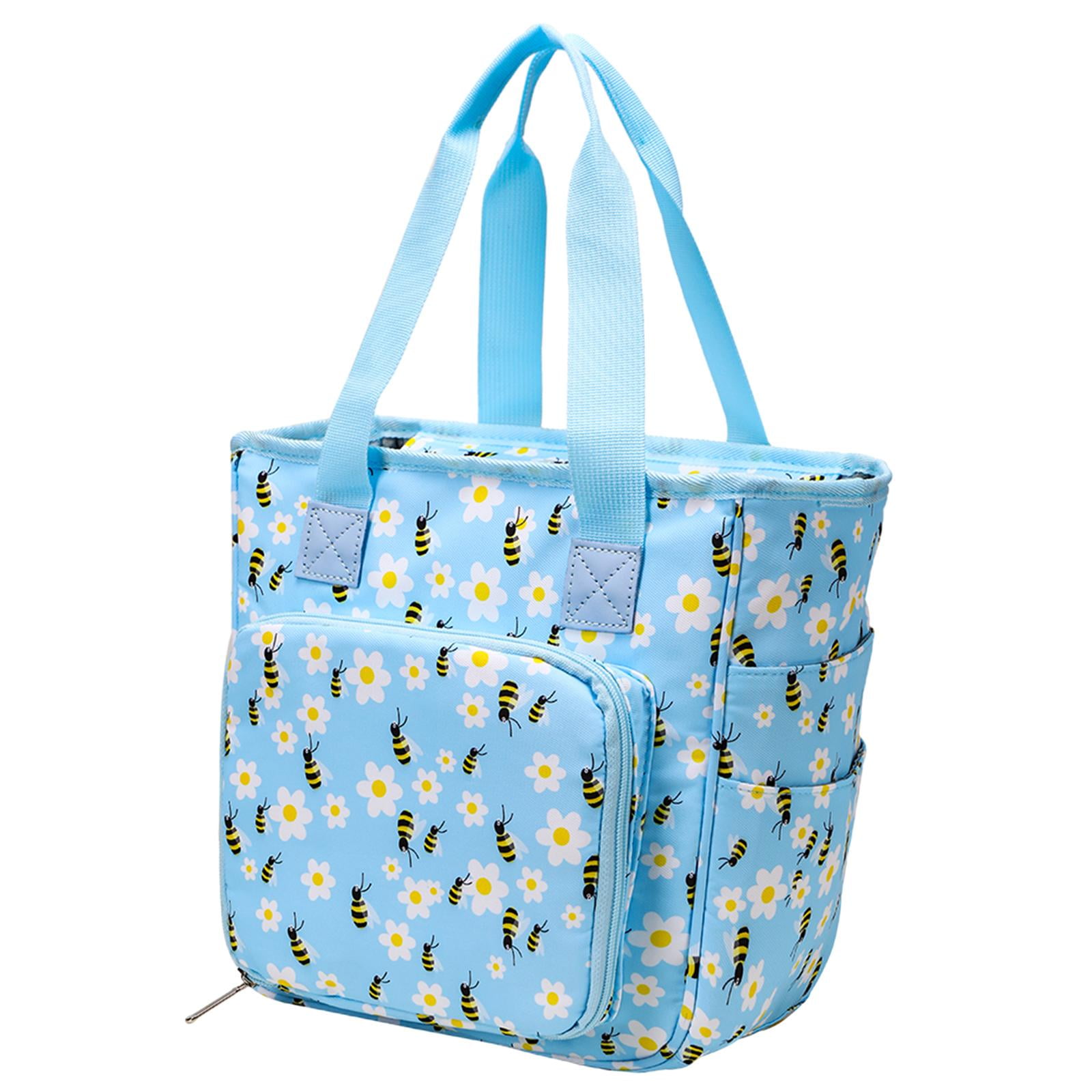 FVDPWYE Knitting Tote Bag Organizer Bag Only Crochet Supplies Portable for Knitting 600D