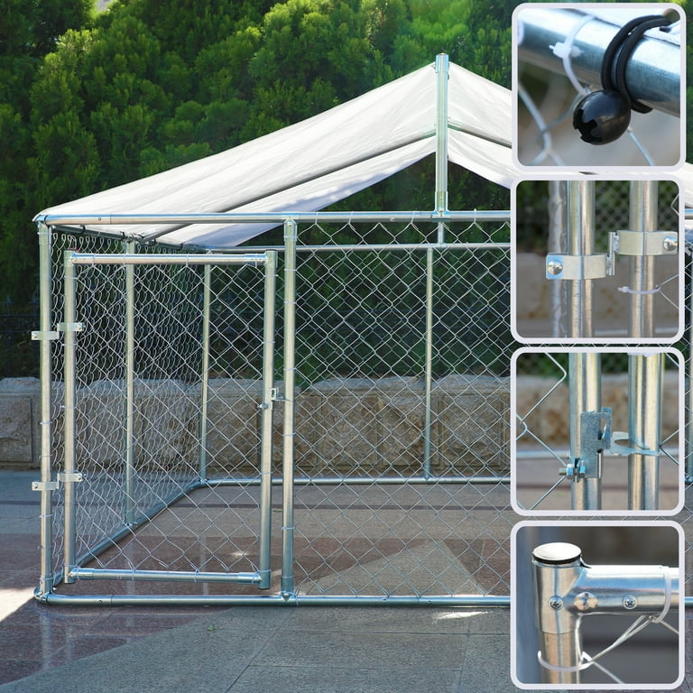 10x10 dog kennel roof cheap kit