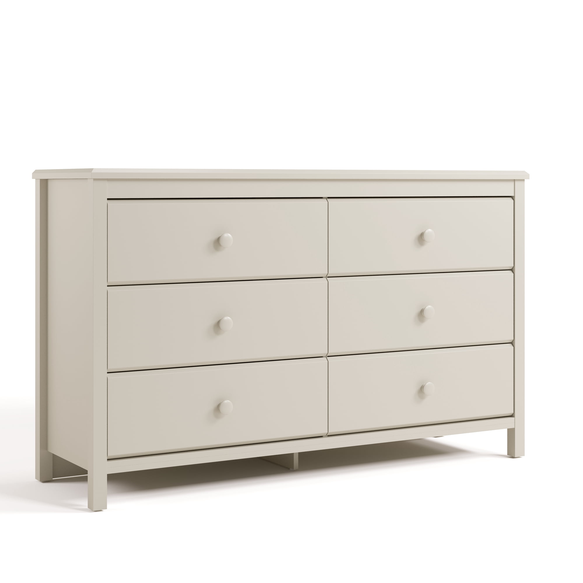 Storkcraft Alpine 6 Drawer Nursery Double Dresser, Frosted Oat