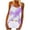 Purple, variant on AherBiu Summer Tank Tops for Women Tie-Dye Spaghetti Strap Scoop Neck Low Cut Ruched Loose Tee Shirts