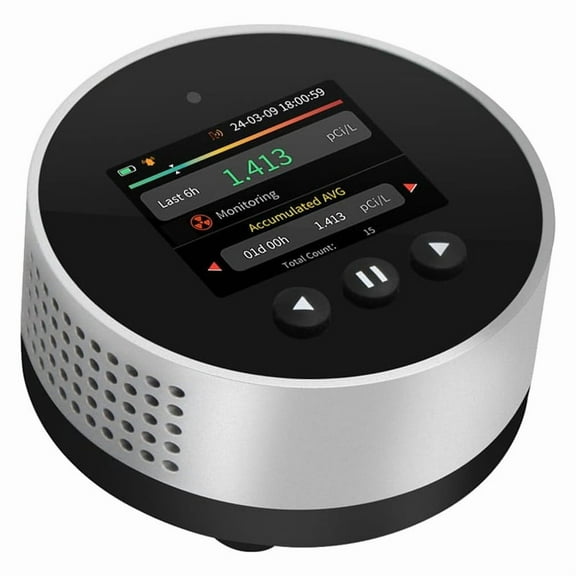 Portable Radon Detector, Audible & Visual Alarm, Long-Term Radon Concentration Monitoring for Home Basement, PCi/L