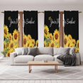 thumbnail image 6 of Sunflowers Kitchen Curtain for Berdoom Living Room Cafe 72 Inch Length, Yellow Summer Botanical Elegant Pastoral Tiers Curtains Light Filtering Drapes Rod Pocket Window Treatment 2 Panels 52"Wx72"L, 6 of 8