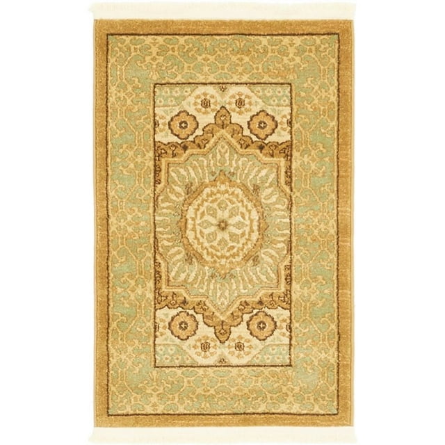 Unique Loom Palace Southwestern Rug 2' x 3' Rectangle Light Green/Light Brown