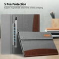 thumbnail image 4 of Fintie Case for Samsung Galaxy Tab S8/Tab S7 11 Inch (Model SM-X700/X706/T870/T875/T878) with Built-in S Pen Holder, Multiple Angle Portfolio Business Cover with Pocket Auto Sleep/Wake, Gray/Brown, 4 of 10