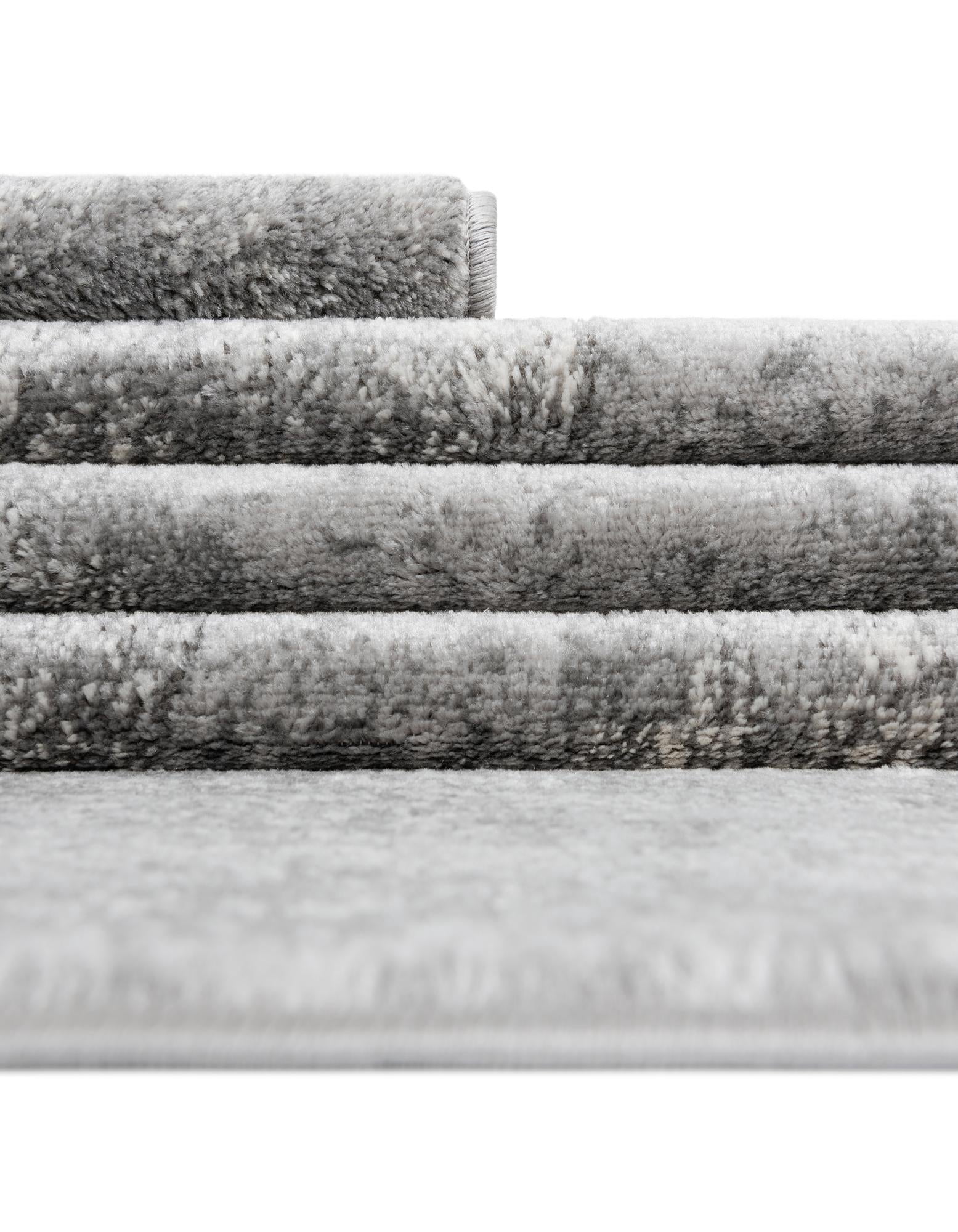 Unique Loom Portland Collection Area Rug - Woodburn (2' 7" x 13' 1" Runner Gray/Ivory)
