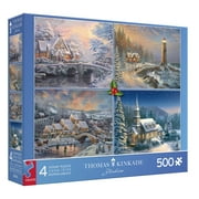 Ceaco - Thomas Kinkade - Holiday - Four 500 Piece Interlocking Jigsaw Puzzle