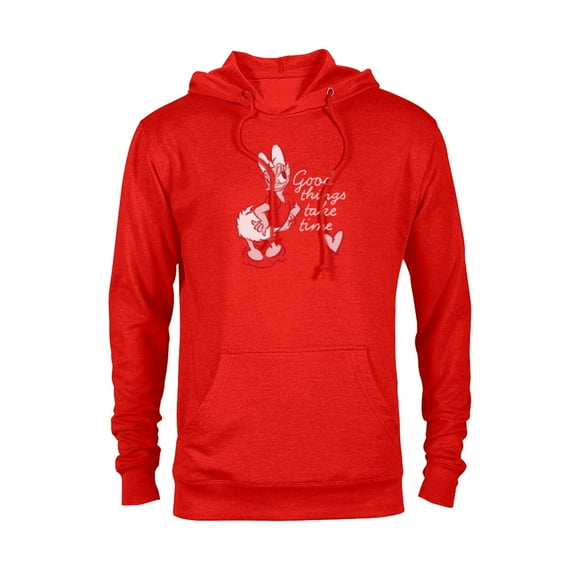 Disney Daisy Duck Retro Vintage Heart Good Things Take Time - Pullover Hoodie for Adults - Customized-Red