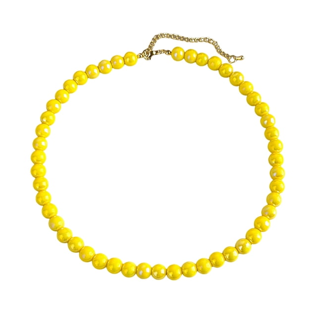 Collier Ras-du-Cou Perlé Coloré Collier Rond Nacré Collier Bohème Perlé Bijoux pour Femmes Vacances Été Plage Vacances