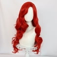 thumbnail image 3 of Rulo largo de 67 cm para cabello largo y rojo, seda resistente a altas temperaturas, 3 of 6