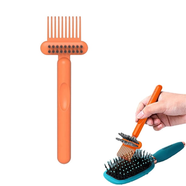 Cepillo de limpieza 2 en 1 para peines, herramienta limpiadora de cepillos para el cabello, rastrillo para quitar el polvo del cabello, para uso doméstico y de salón.