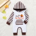 thumbnail image 1 of ¡Ofertas de mono informal con estampado de rayas de Acción de Gracias de manga larga de algodón para niños y niñas de Herrnalise!, 1 of 8