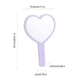thumbnail image 3 of Xihbxyly Espejo En Forma de Corazón, Elegante Espejo de Maquillaje de Mano, Reflector de Vidrio Transparente, Diseño Práctico con Asa, Rutina de Belleza Diaria, Regalo Ideal para Ella, Perfecto para, 3 of 3