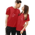 thumbnail image 1 of LUOGENLI T-shirts pour Femme pour Femmes T-Shirt à Col Rond à Manches Courtes Imprimé pour la Fête des Couples T-shirts pour Femmes T-shirts Graphiques T-shirts de la Saint-Patrick pour Femmes T-shirts Graphiques Vêtements d'Été Rouge m, 1 of 4