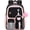 Black and Pink, variant on AoDai Love-themed schoolbag for little girls with a double shoulder strap. Large-capacity children's schoolbag with a cute little wallet and pompom pendant.