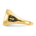 thumbnail image 4 of 10K Yellow Gold Ring Band Men's Acrylic Red Mens Masonic, Size 5, 4 of 5
