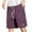 Purple, variant on Busydd Mens Shorts Plus Size Shorts M-4XL Casual Solid Color Drawstring Gym Shorts Summer Loose Wide Leg Athletic Shorts Elastic Waist Knee Length Workout Shorts with Zipper Pockets