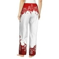 thumbnail image 3 of Xecao Winter Christmas Snowflake Women's Straight Lounge Pajama Pants: The Epitome of Relaxed Sleepwear, 3 of 9