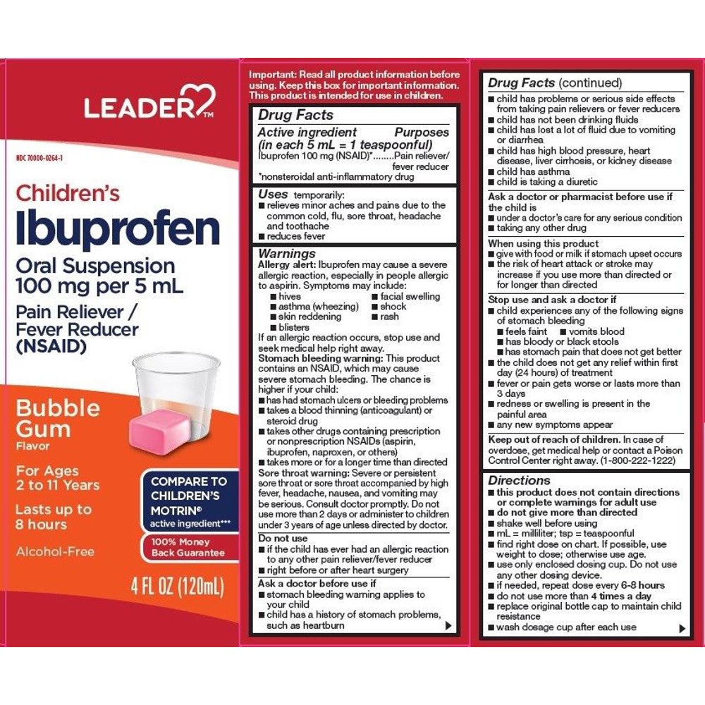Leader Children's Ibuprofen Liquid, Bubble Gum, 4oz 096295131659A365