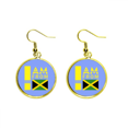 thumbnail image 1 of Soy de Jamaica Ear Dangle Golden Drop Earring Jewelry Mujer Unbranded M, 1 of 3
