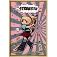 thumbnail image 3 of PixonSign Framed Wall Art Print Set Strength Comic Book Manga Girl Inspirational Motivation Drawings Pop Art Glam Portrait Fun Multicolor Ultra for Living Room, Bedroom, Office - 16"x24" Natural, 3 of 5
