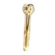 thumbnail image 2 of Pinza de cocina para filetes fritos, diseño hueco con forma de balón de fútbol, ​​pinza para pan. Dorado, 2 of 9