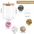 thumbnail image 5 of WSBArt 3Pcs Acrylic Qtip Holder with Bamboo Lid, Small Clear Containers for Cotton Swab/Ball/Pads, Apothecary Jars Set for Bathroom/Makeup Storage Organizer, 5 of 10