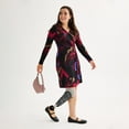 thumbnail image 3 of Women's Nine West Adaptive Wrap Dress Color: Black Chiara Floral Size: SMALL, 3 of 4