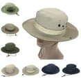 thumbnail image 2 of Men's Adjustable Camouflage Boonie Hat UV Shade Wide Brim Outdoor Fishing Hat by Yigetop Green One Size, 2 of 2