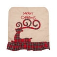 thumbnail image 1 of Advancent Funda de silla de comedor de Navidad bordada, funda de lino de Navidad para sala de estar, cocina, funda para banquete en casa, suministros para Kits de decoración para fiestas Alce solo Advancent HA069375-02, 1 of 6
