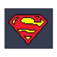 thumbnail image 2 of Superman Pixel Logo Boy's Navy T-shirt-M, 2 of 4