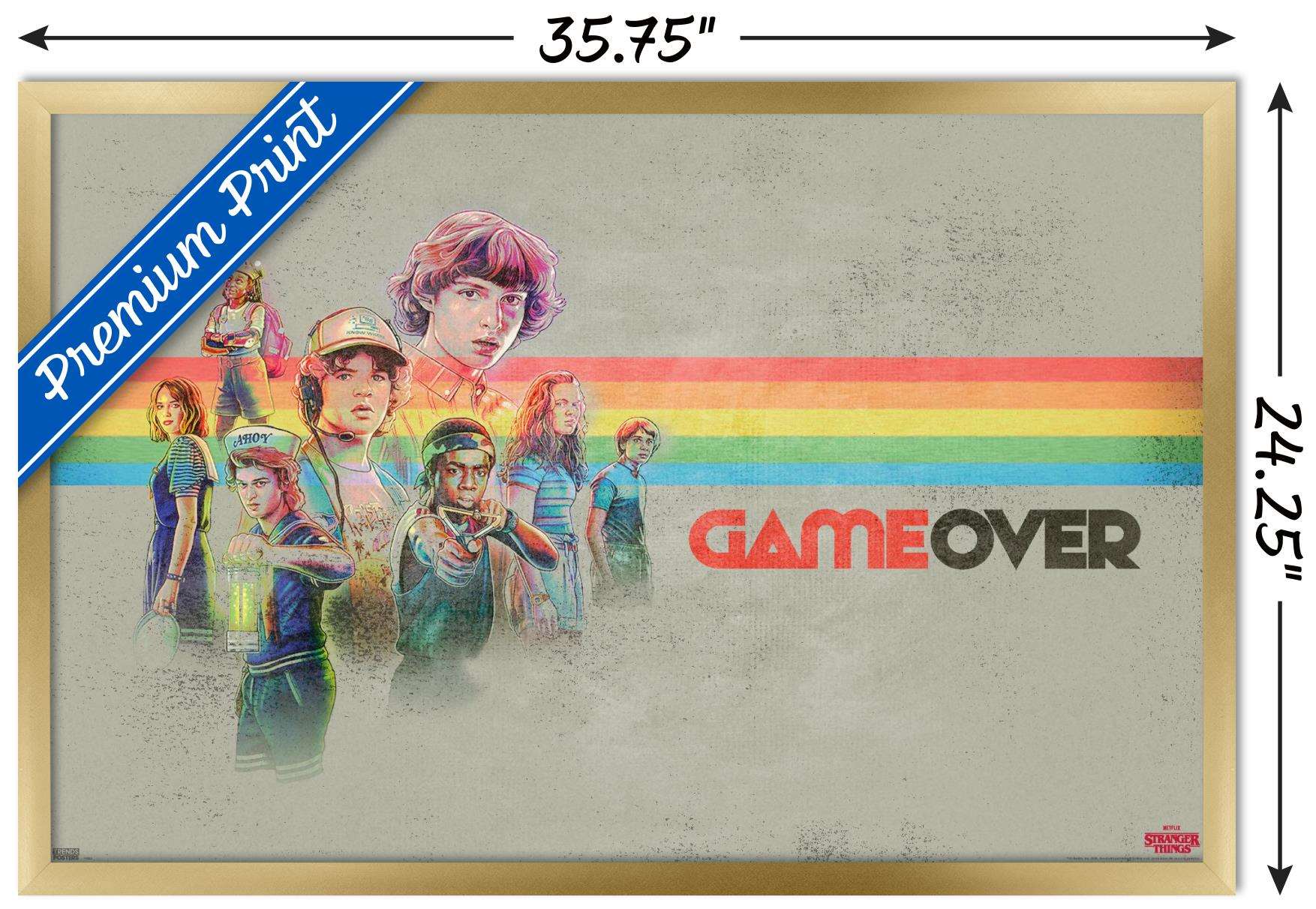 Netflix Stranger Things 3 - Game Over Wall Poster, 22.375" x 34", Framed