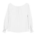 thumbnail image 5 of POIUYTR Girls Long Sleeve Shirts Loose Fit V Neck Chiffon Tops Cute Tee Blouses for Teen Kids 6-16year, 5 of 8