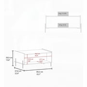 Glendale Coffee Table with Flip-Down Door in Melamine, Stylish Black with Storage Space
