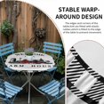 thumbnail image 3 of Round Fitted Tablecloth,Farmhouse Black Plaid Circle Table Cover Waterproof Table Cloth with Elastic Edge,Country Barn Vintage Wood Board Outdoor Tablecloths for Kitchen Picnic 36-44in, 3 of 9