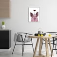 thumbnail image 2 of Stupell Industries Cute Farm Pig Looking Holding Wine Glass Paintings White Framed Art Print Wall Art, 16x20, by Coco de Paris, 2 of 5