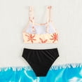 thumbnail image 4 of 2 Piece Swimsuit for Girls Cami Beach Bikini Bathing Suits Graphic Summer Cute Kids Teens Swimwear Orange 9-10Years, 4 of 7