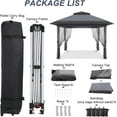 thumbnail image 4 of Homhougo 10x12 Ft Pop Up Gazebo, Outdoor Canopy Tent with Mosquito Netting, Gazebos on Clearance with Wheeled Carry Bag for Lawn, Garden, Backyard, Gray, 4 of 7