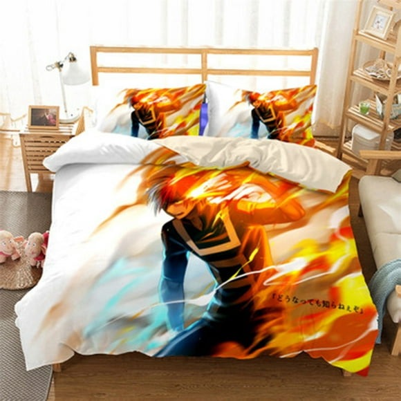 Japan Anime My Hero Academia Bedding Set Cartoon Duvet Covers Pillowcases Comforter Bedding Set Bedclothes Bed Linen Bed Sheets