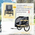 thumbnail image 3 of PawHut Dog Bike Trailer, Pet Cart, Bicycle Wagon, Travel Cargo, Carrier Attachment with Hitch, Foldable for Travelling, Grey, 3 of 9