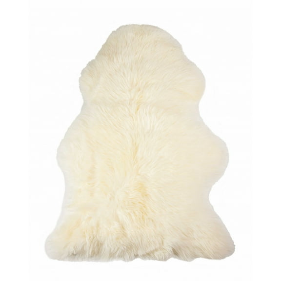 2' x 3' Ivory New Zealand Natural Sheepskin Rug