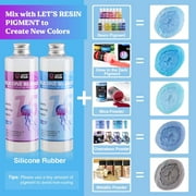 LET'S RESIN 15A Silicone Mold Making Kit-Translucent Silicone Rubber Non-Toxic Liquid Mold Making Silicone-20.46oz Super Elastic Molding Silicone