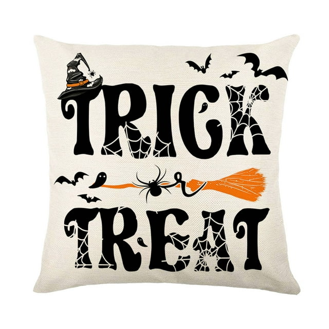 Youkk Housse de Coussin d'Halloween Résistante aux Plis et Hypoallergénique, Durable et Qui Évacue l'Humidité, Housses de Coussin en Polyester JYM328-4 1 Ensemble